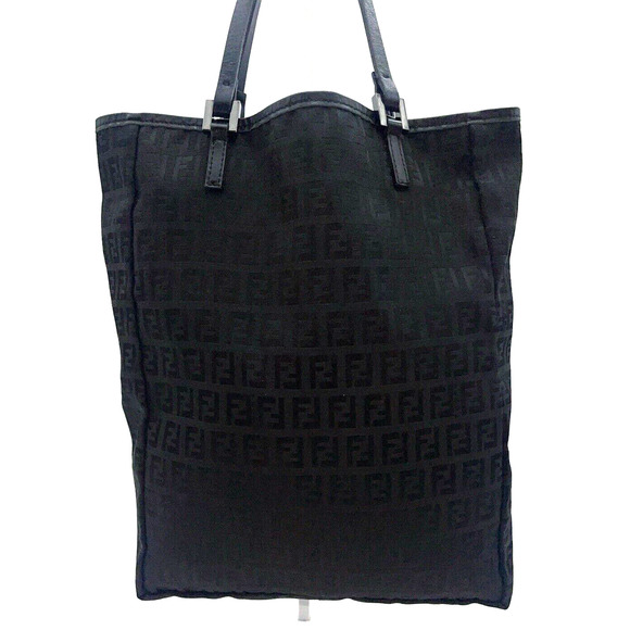 Fendi Handbags - Fendi Hand Bag Black Nylon with Leather Straps